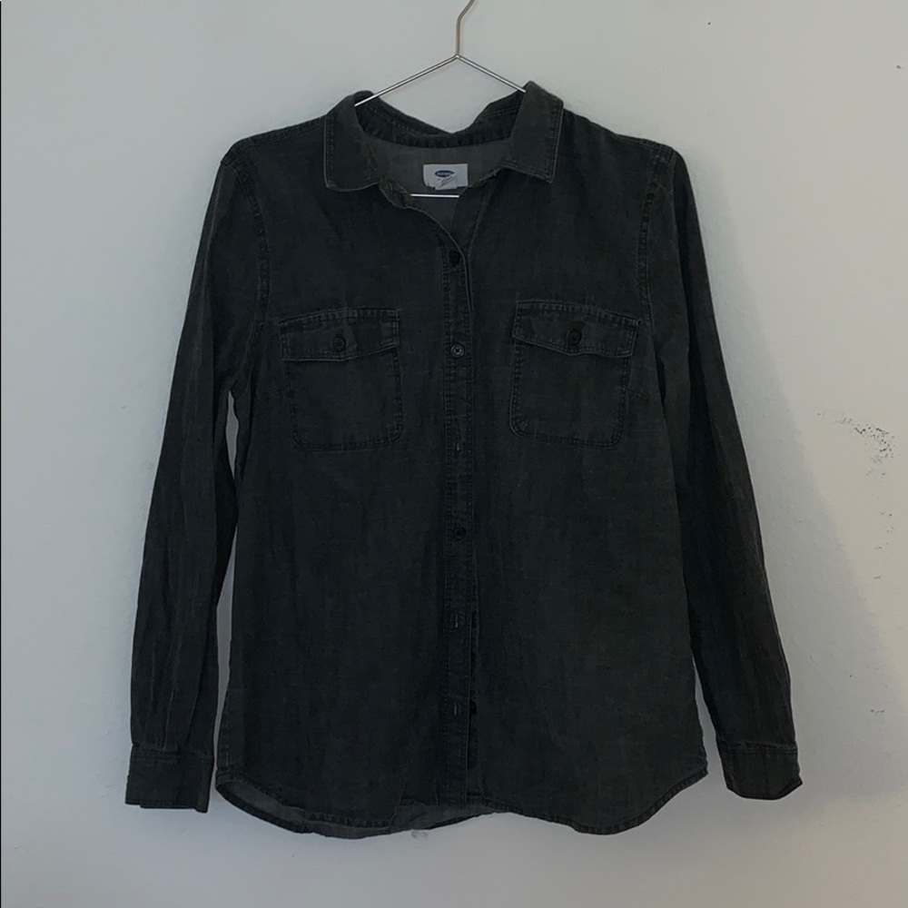 Old navy black Button up (Medium)